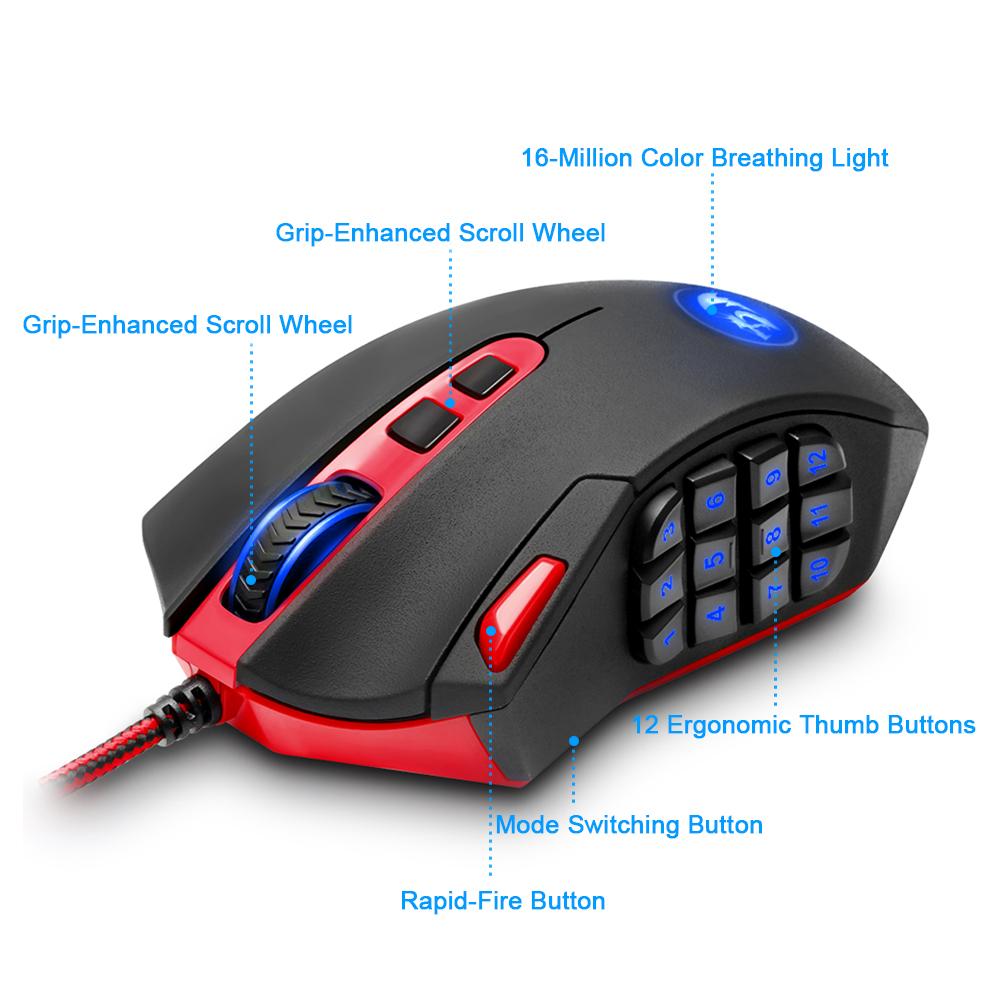 USB Ergonomic Laser Gaming Mouse (16400DPI)