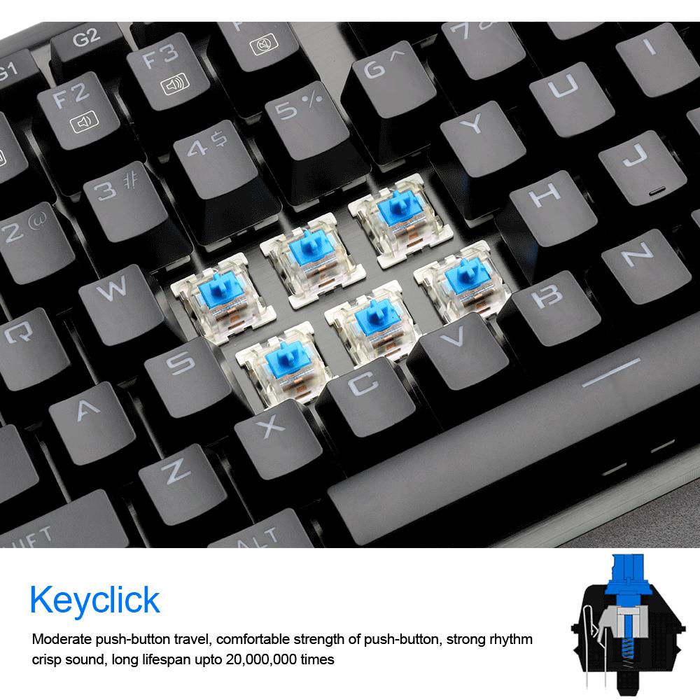 USB Silent Mechanical Gaming Keyboard