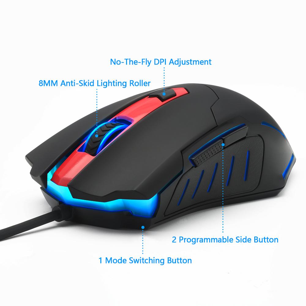 Ergonomic High Speed USB Wired 7200 DPI Gaming Mouse