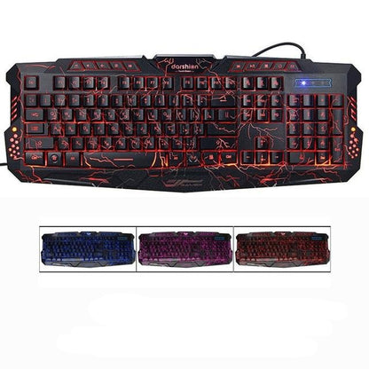 LED Backlight Russian Gaming Keyboard